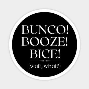 Bunco Booze Bice Dice Game Night Gift Magnet